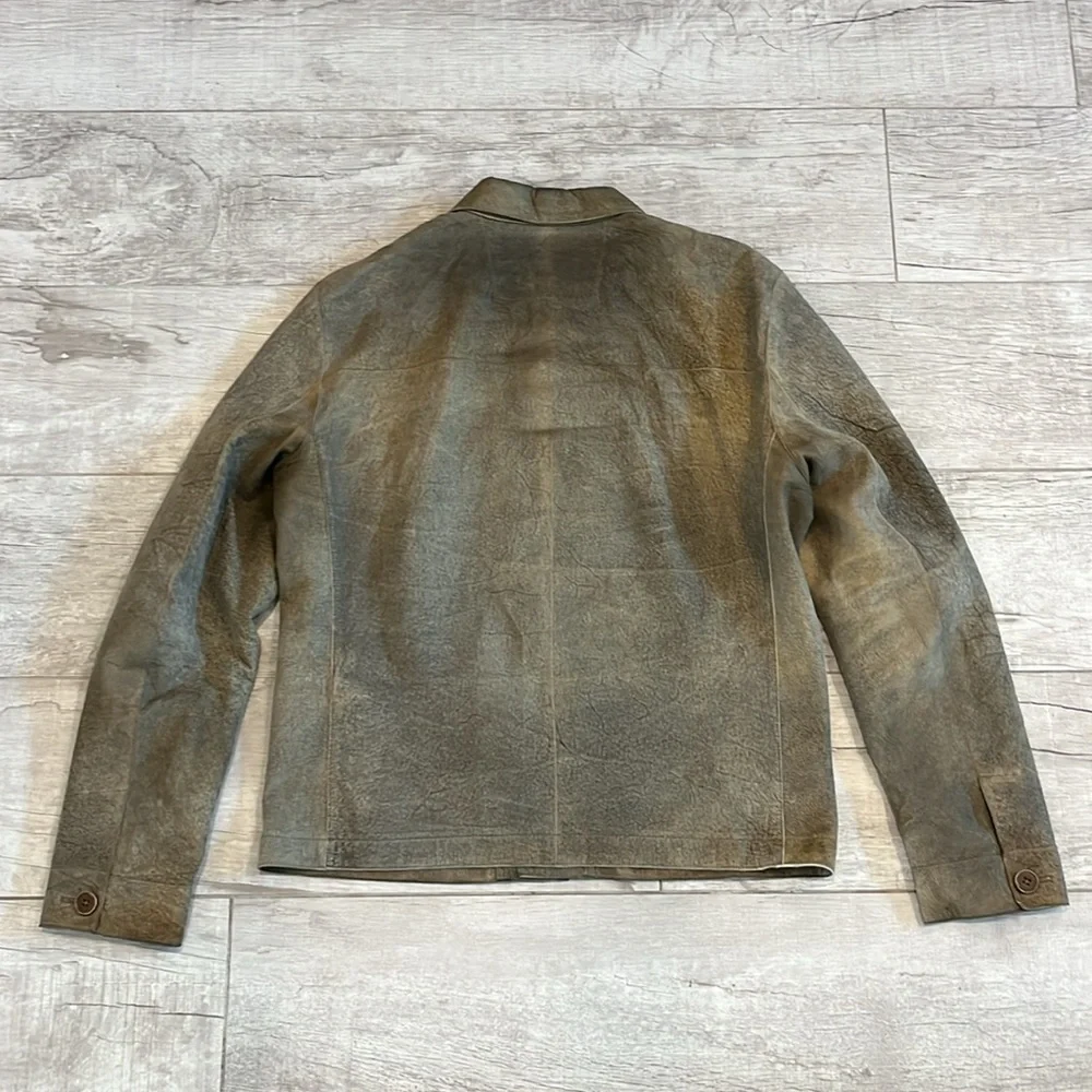 John Varvatos Ivey Leather Shirt Jacket‎ Size 50 - Picture 11 of 13